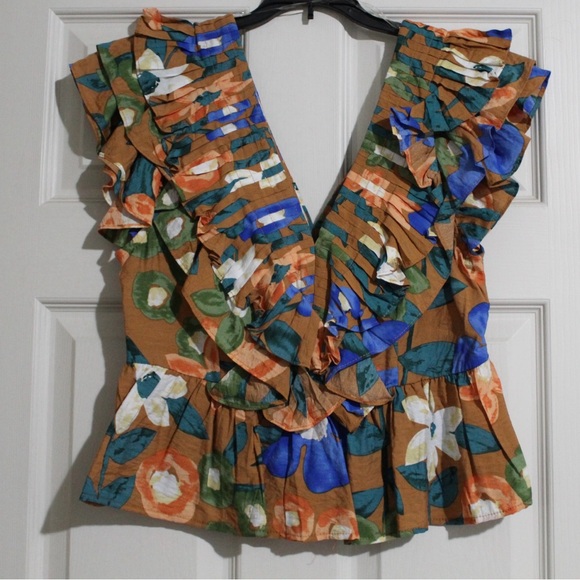 Entro Multicolor Ruffle Blouse - Picture 6 of 7